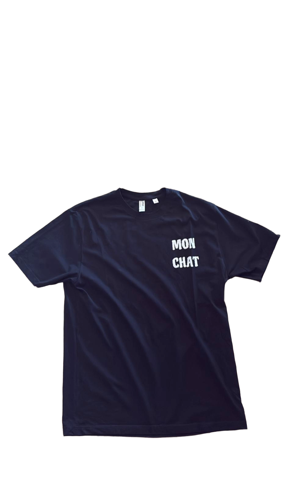 T-shirt a maniche corte nera Mon Chat