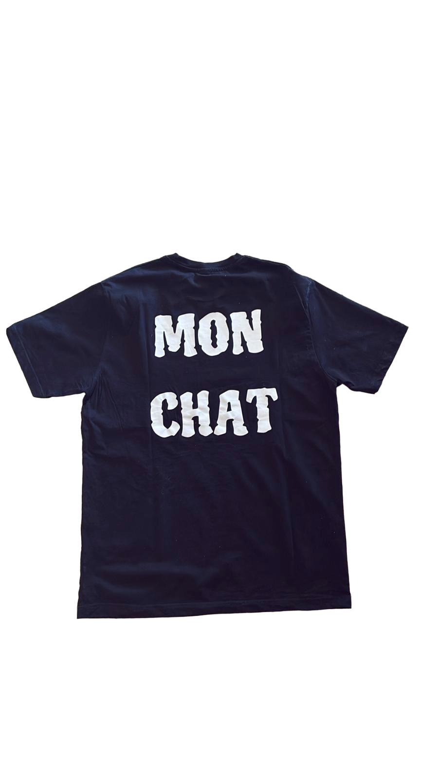 T-shirt a maniche corte nera Mon Chat
