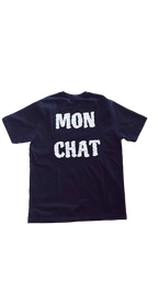 T-shirt a maniche corte nera Mon Chat