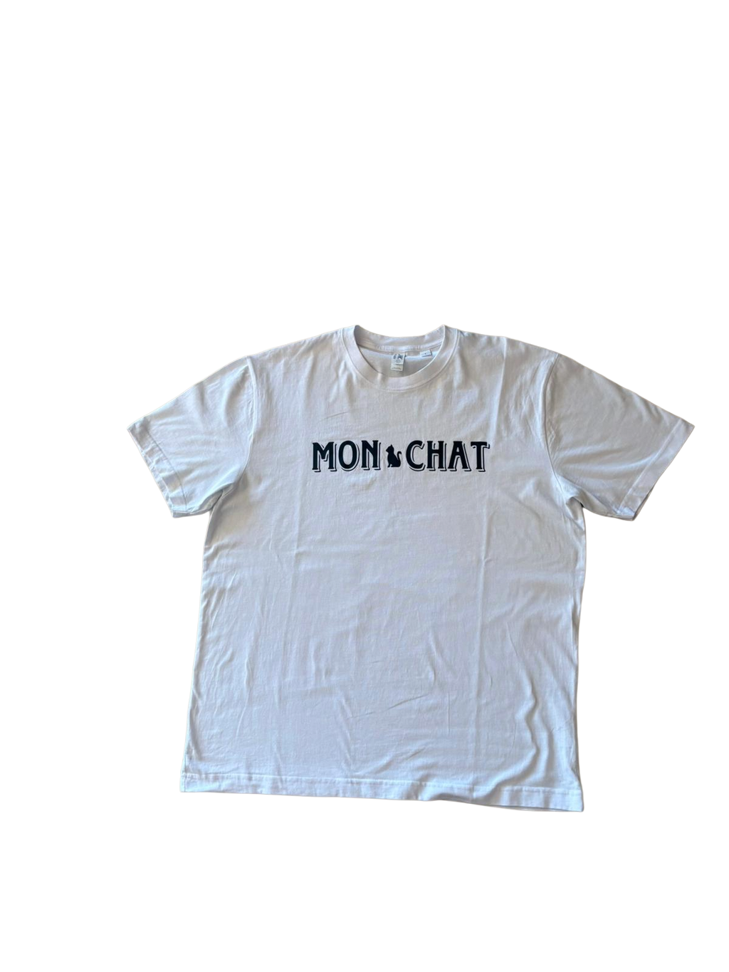 T-shirt a maniche corte bianca Mon Chat