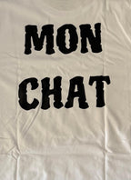 T-shirt a maniche corte bianca Mon Chat